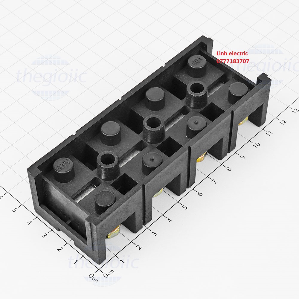 TC604 Terminal Khối Tủ Điện 4 Cực 60A 600V Cỡ Dây 6-14mm2 TC604 Terminal Khối Tủ Điện 4 Cực 60A 600V Cỡ Dây 6-14mm2